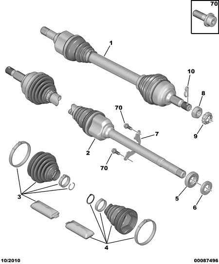 PEUGEOT 3272 LG - Шарнирный комплект, ШРУС, приводной вал autospares.lv