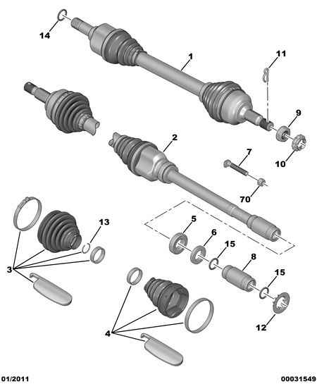 Opel 3293 33 - DRIVESHAFT GAITER KIT autospares.lv