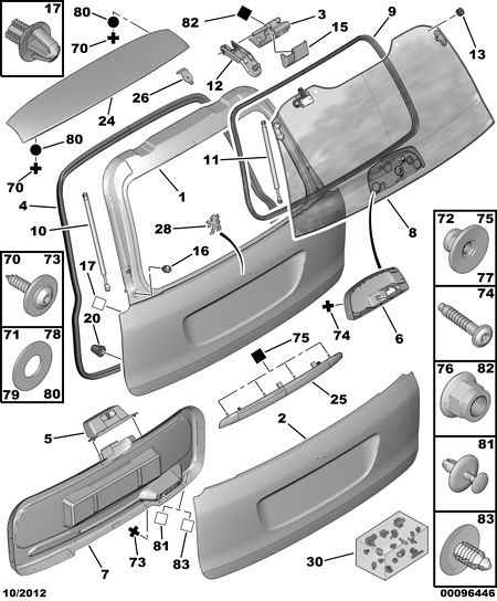 CITROËN/PEUGEOT 8731.G5 - Газовая пружина, упор autospares.lv