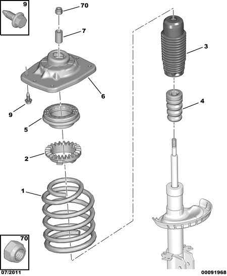 FIAT 5033.A5 - FRONT SUSPENSION REBOUND STOP autospares.lv