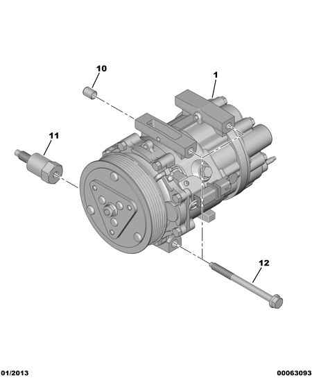 CITROËN 6487.44 - Компрессор кондиционера autospares.lv