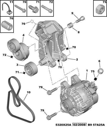 CITROËN (DF-PSA) 5750 ZH - Поликлиновой ремень autospares.lv