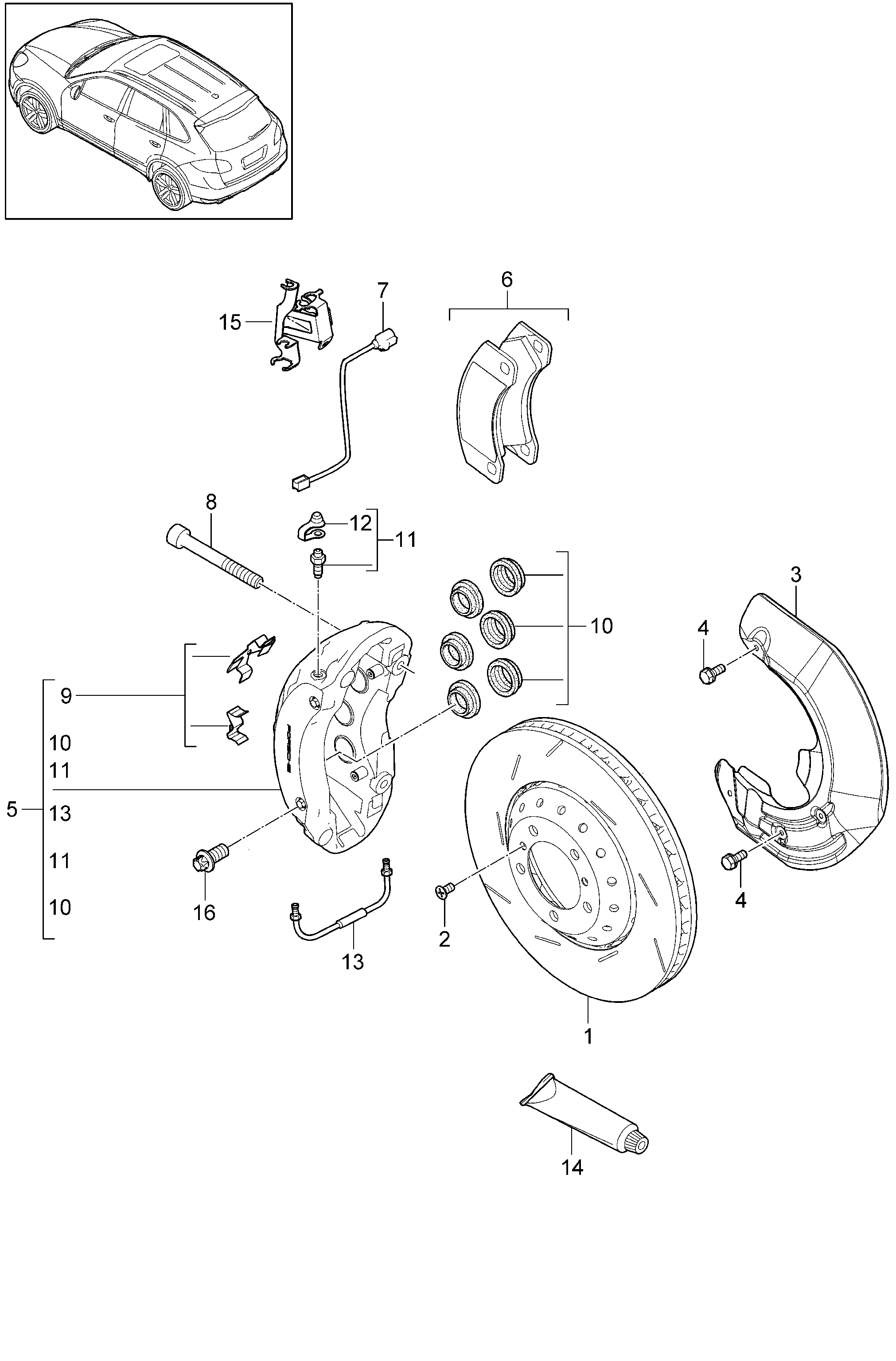 VAG 95835193930 - Тормозные колодки, дисковые, комплект autospares.lv