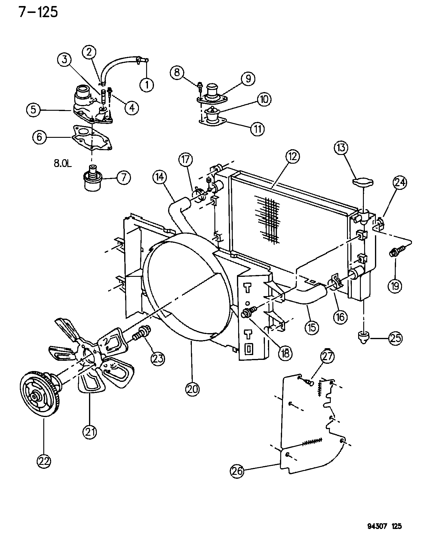 Chrysler 5304 1078 - Термостат охлаждающей жидкости / корпус autospares.lv