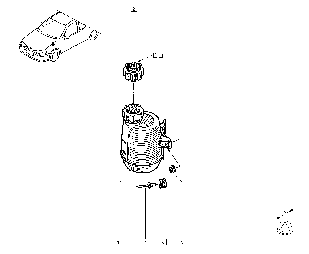 RENAULT 7701468746 - Компенсационный бак, охлаждающая жидкость autospares.lv