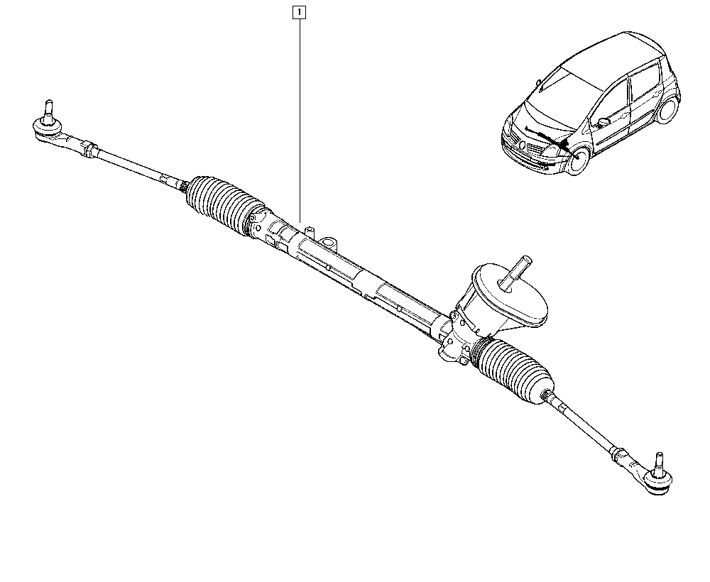 RENAULT 8200124407 - Рулевой механизм, рейка autospares.lv