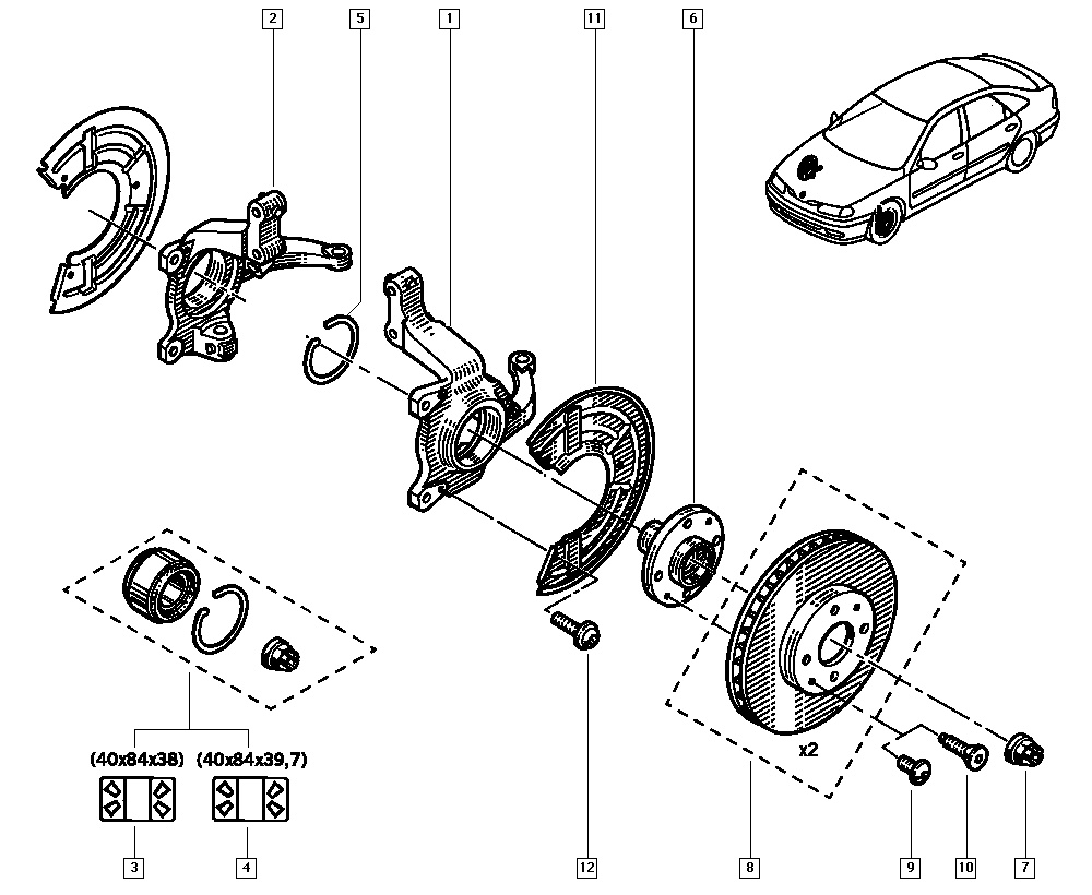 RENAULT 7700823515 - Отражатель, защита, тормозной диск autospares.lv