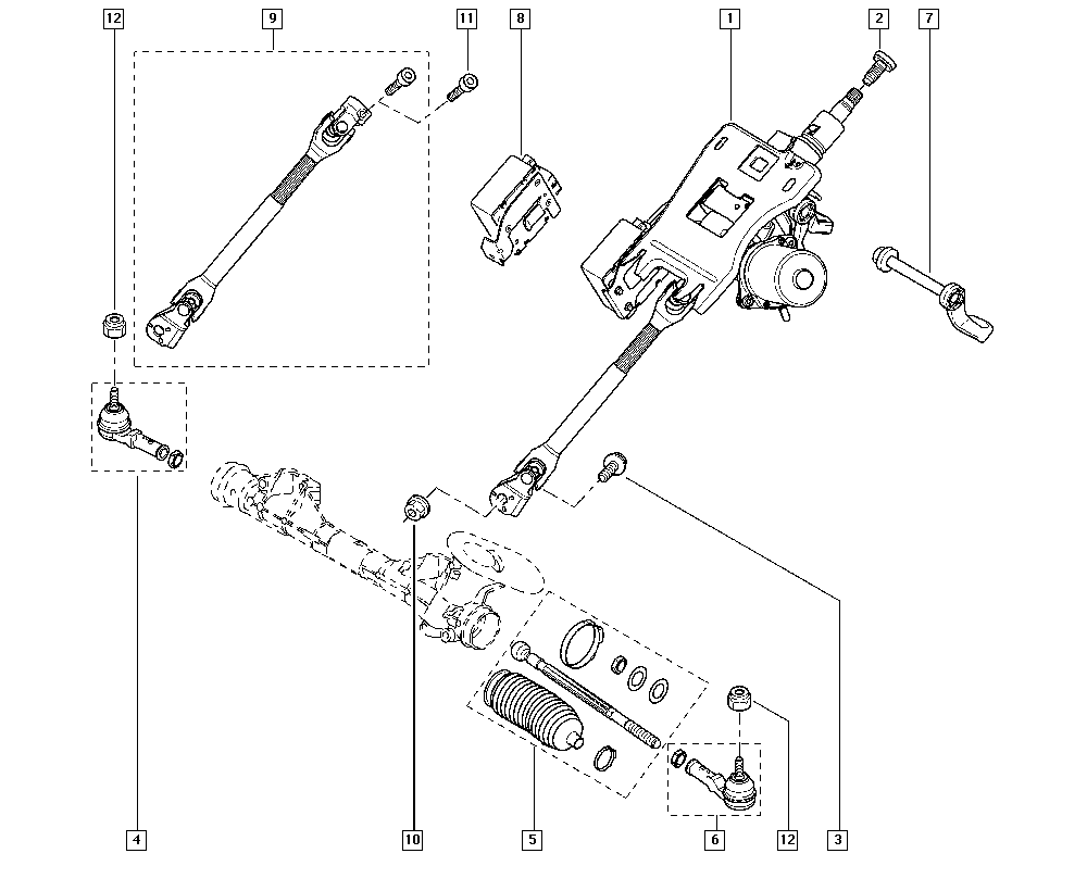 DACIA 7701474492 - Наконечник рулевой тяги, шарнир autospares.lv