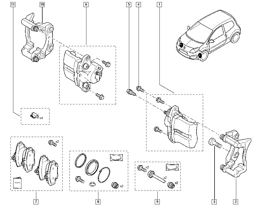 CITROËN 7701207958 - Тормозной суппорт autospares.lv