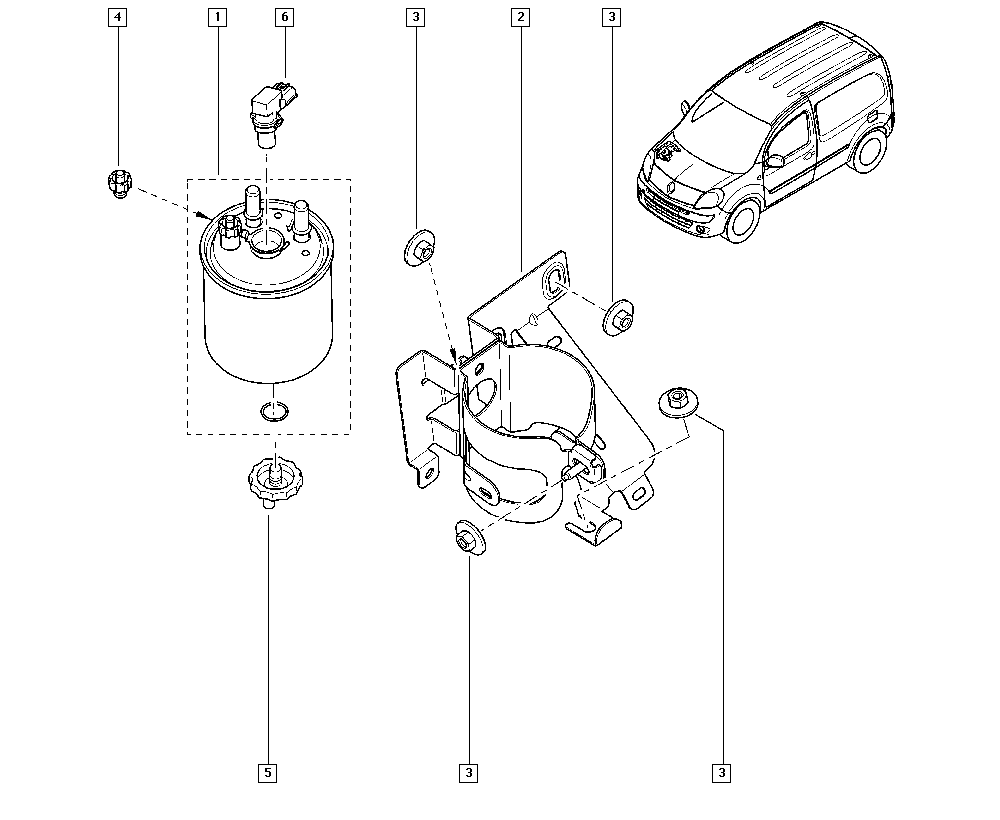 DACIA 164001137R - Топливный фильтр autospares.lv