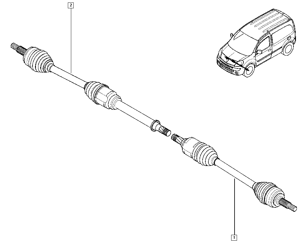 RENAULT 391015201R - Приводной вал autospares.lv