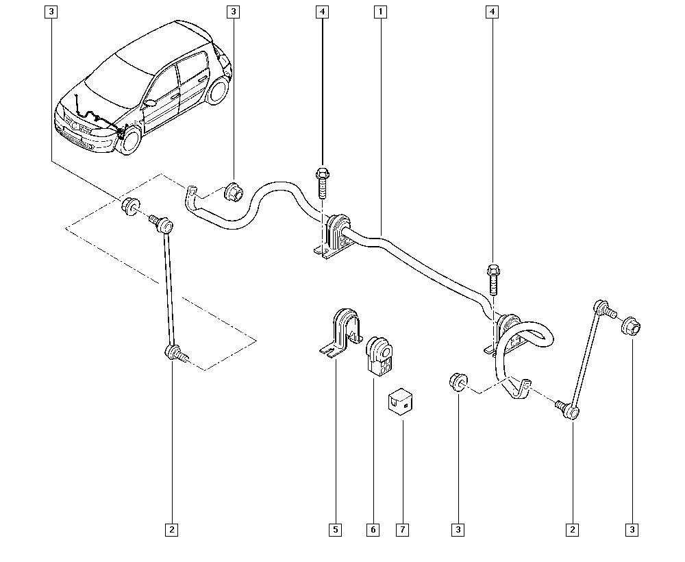 RENAULT 546180727R - Тяга / стойка, стабилизатор autospares.lv