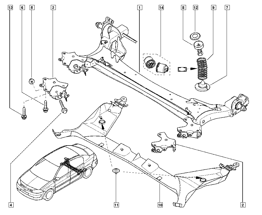 RENAULT 77 01 479 190 - Сайлентблок, рычаг подвески колеса autospares.lv