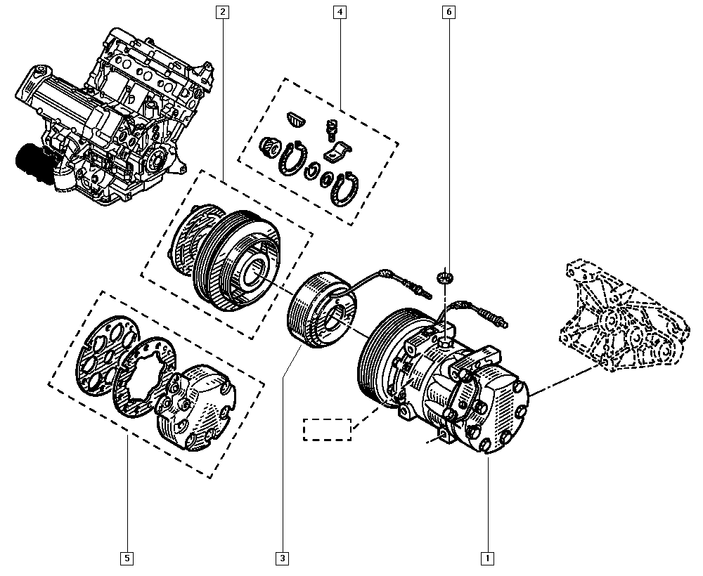 RENAULT 77 00 260 894 - Компрессор кондиционера autospares.lv