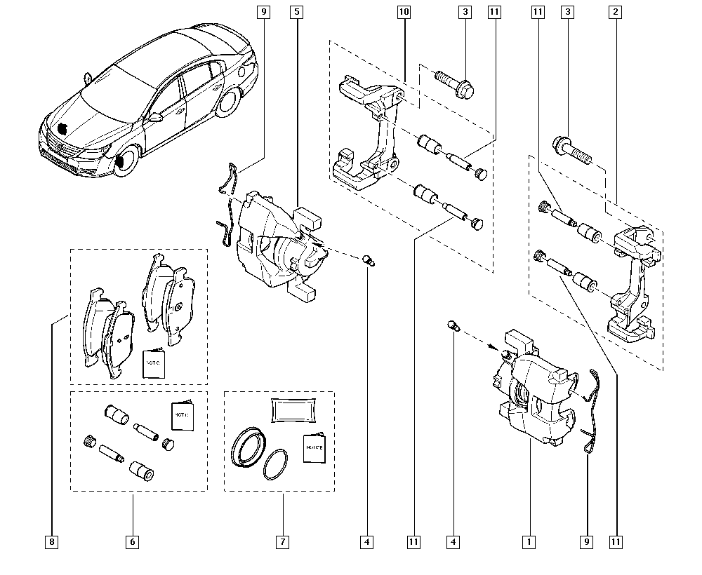 Mitsubishi 410607585R - Тормозные колодки, дисковые, комплект autospares.lv