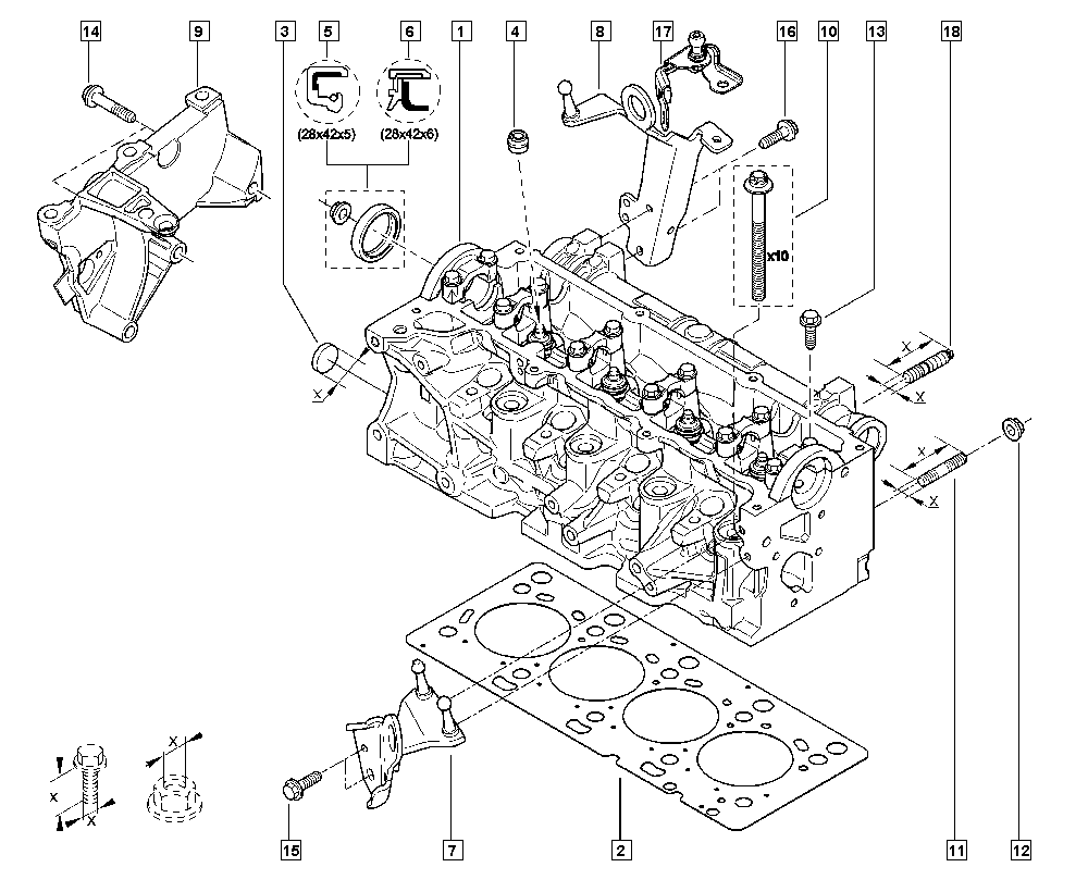 RENAULT 11 04 470 55R - Прокладка, головка цилиндра autospares.lv