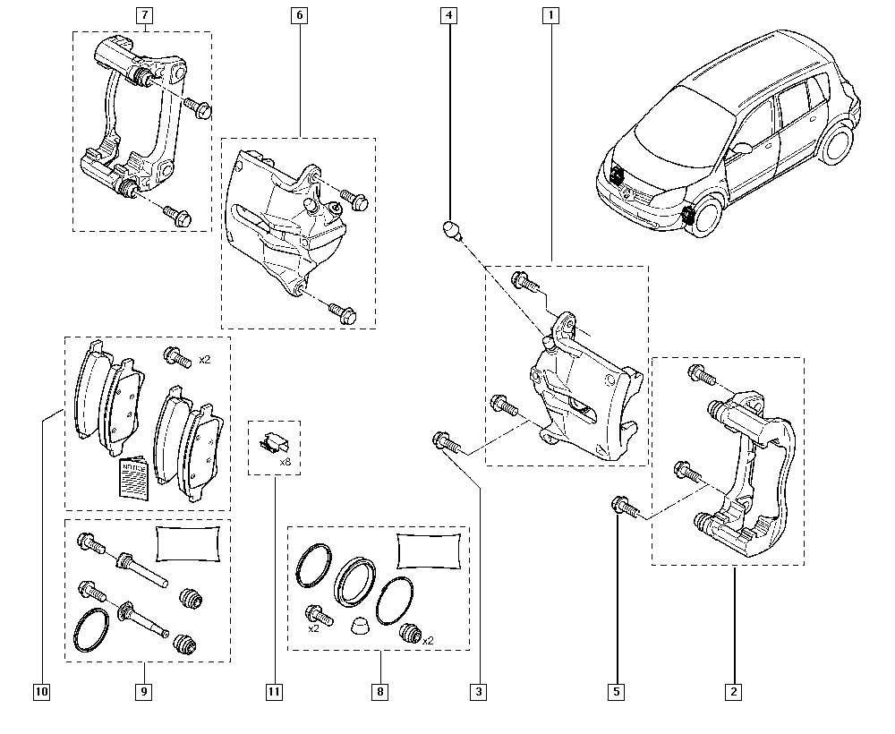 DACIA 410601241R - Тормозные колодки, дисковые, комплект autospares.lv