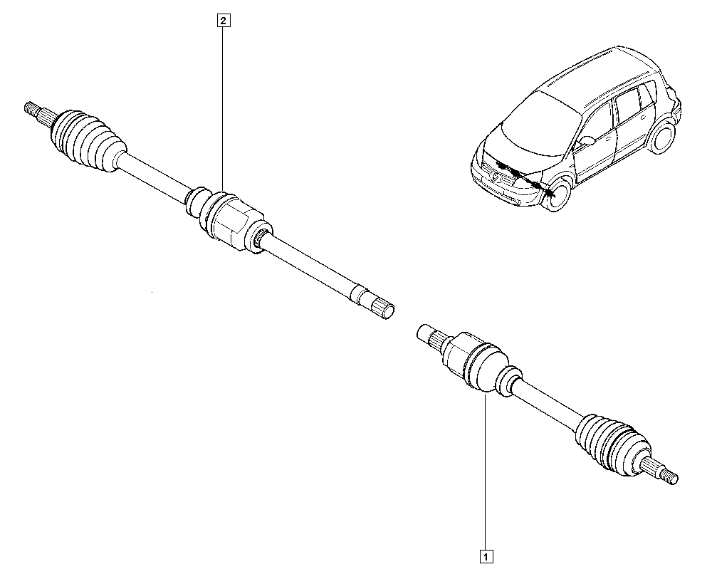 RENAULT 8200198016 - Приводной вал autospares.lv