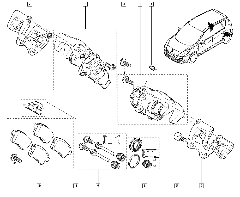 DACIA 44 06 080 61R - Тормозные колодки, дисковые, комплект autospares.lv