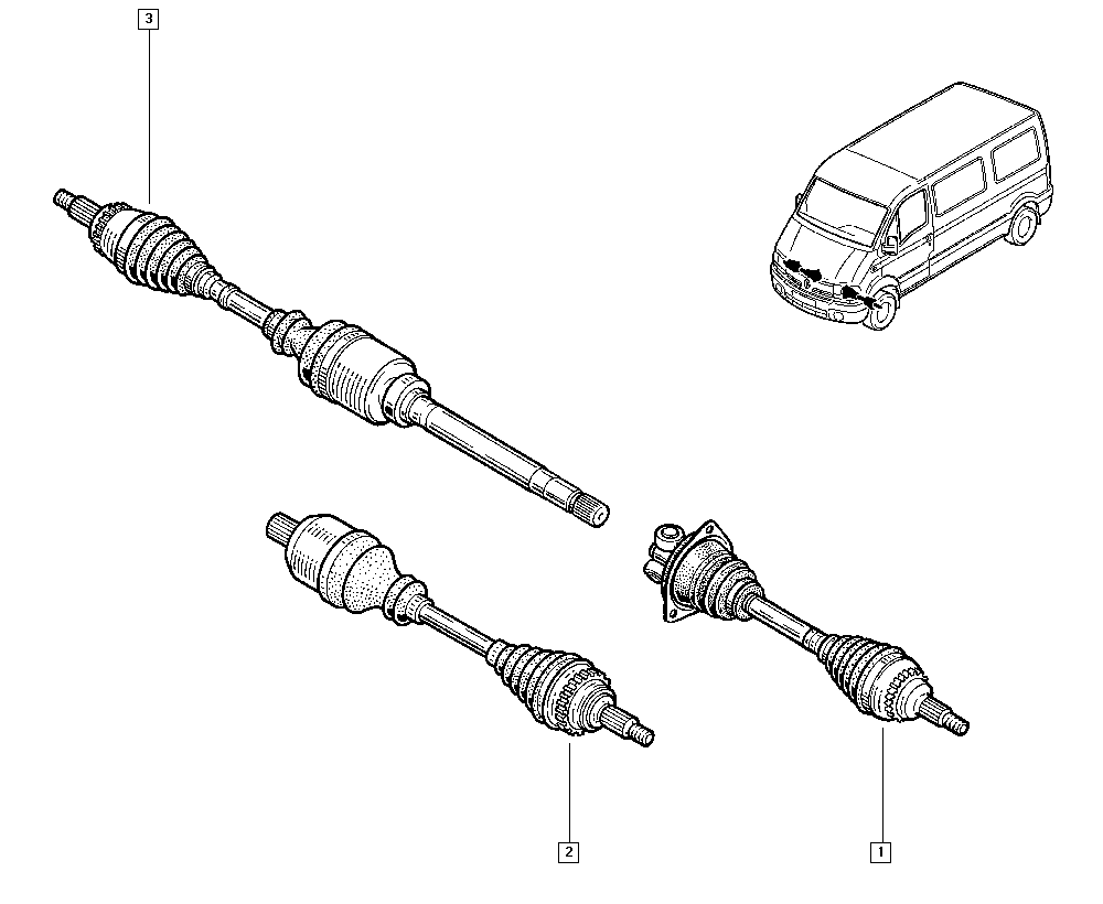 NISSAN 8200499895 - Приводной вал autospares.lv