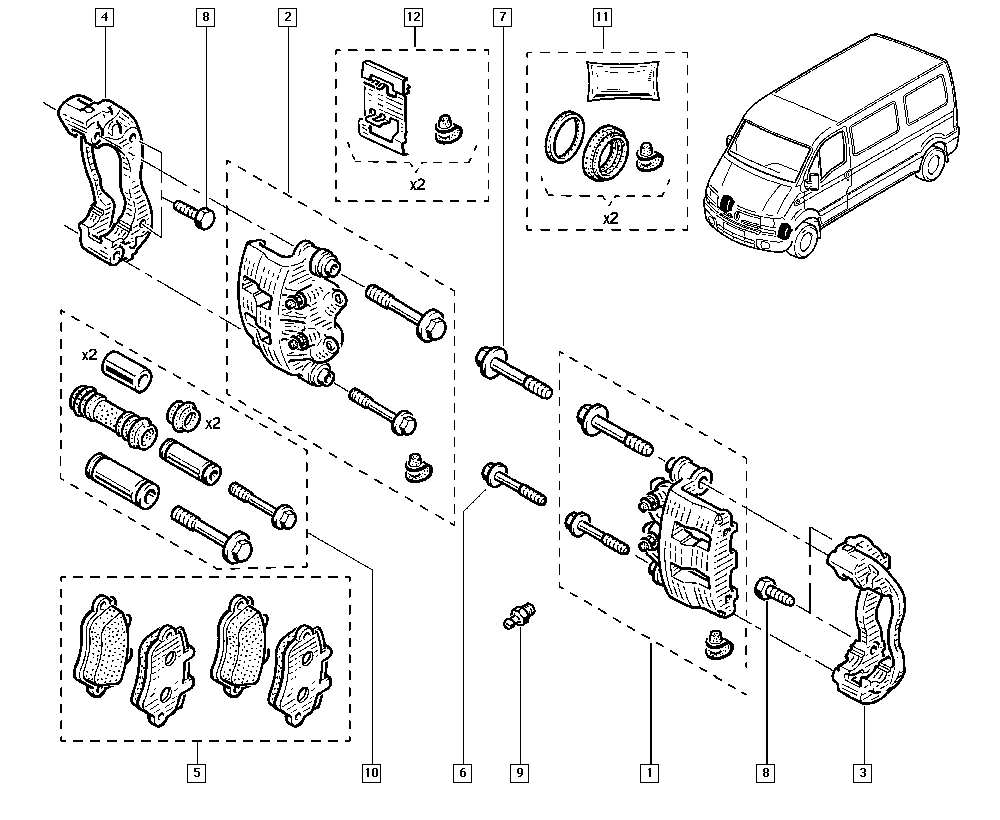 Opel 7701207339 - Тормозные колодки, дисковые, комплект autospares.lv