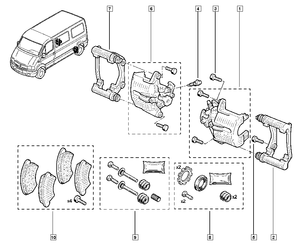 Opel 7701206763 - Тормозные колодки, дисковые, комплект autospares.lv