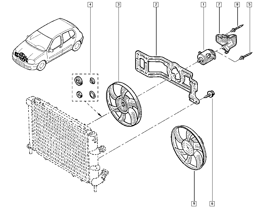 RENAULT 7701050677 - Вентилятор, охлаждение двигателя autospares.lv