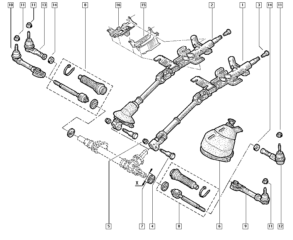 DACIA 7701474641 - Наконечник рулевой тяги, шарнир autospares.lv