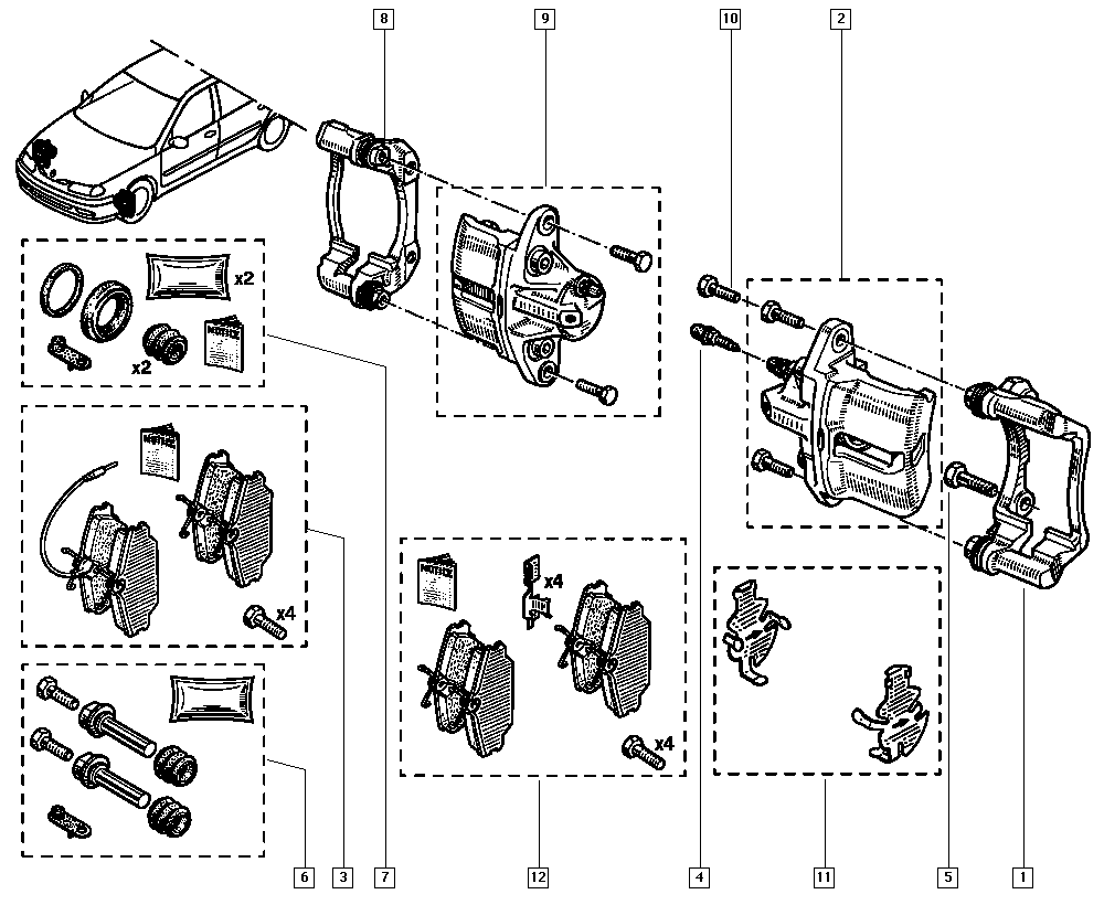 RENAULT 410604441R - Тормозные колодки, дисковые, комплект autospares.lv