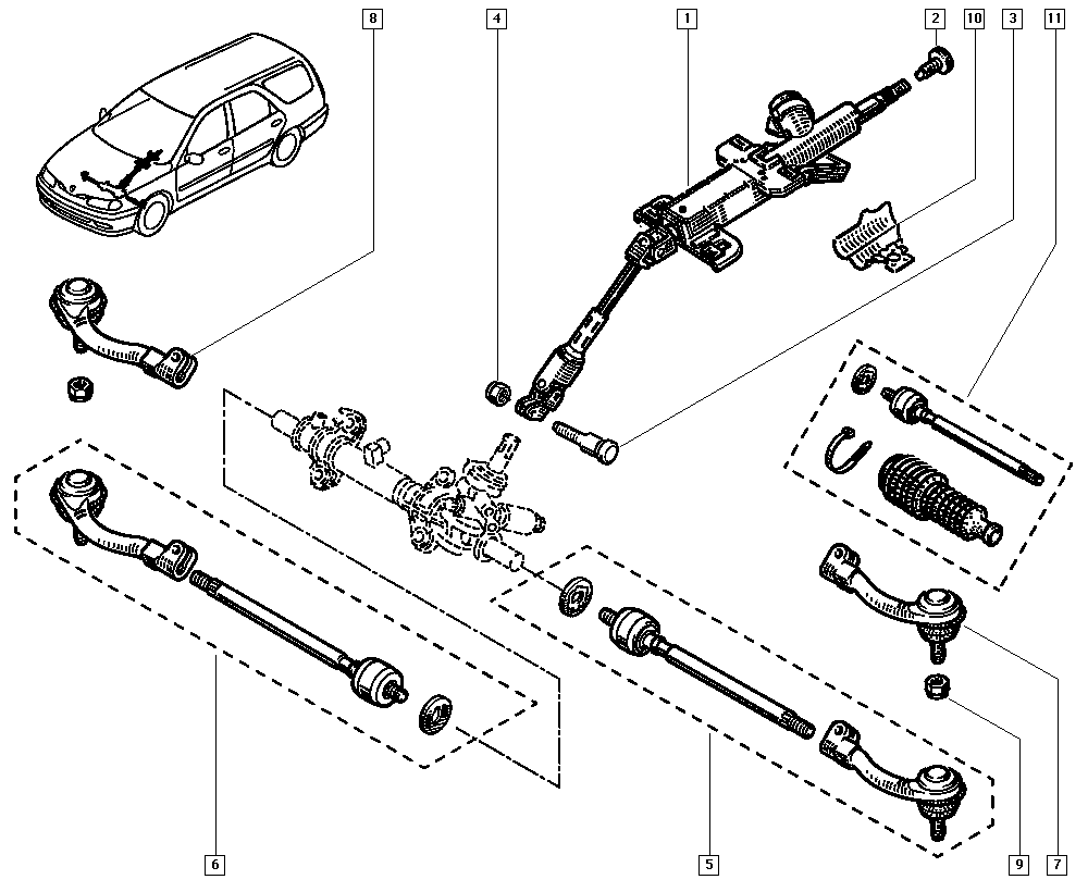 DACIA 6000022737 - Наконечник рулевой тяги, шарнир autospares.lv