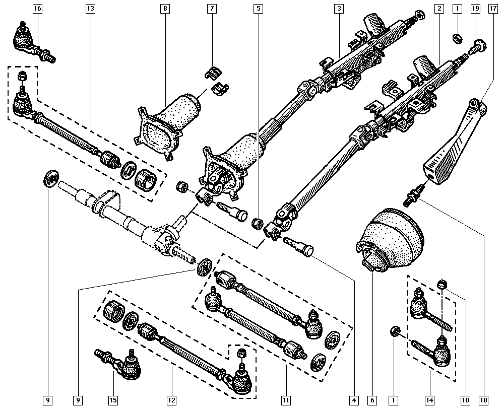 RENAULT 60 00 030 048 - Наконечник рулевой тяги, шарнир autospares.lv