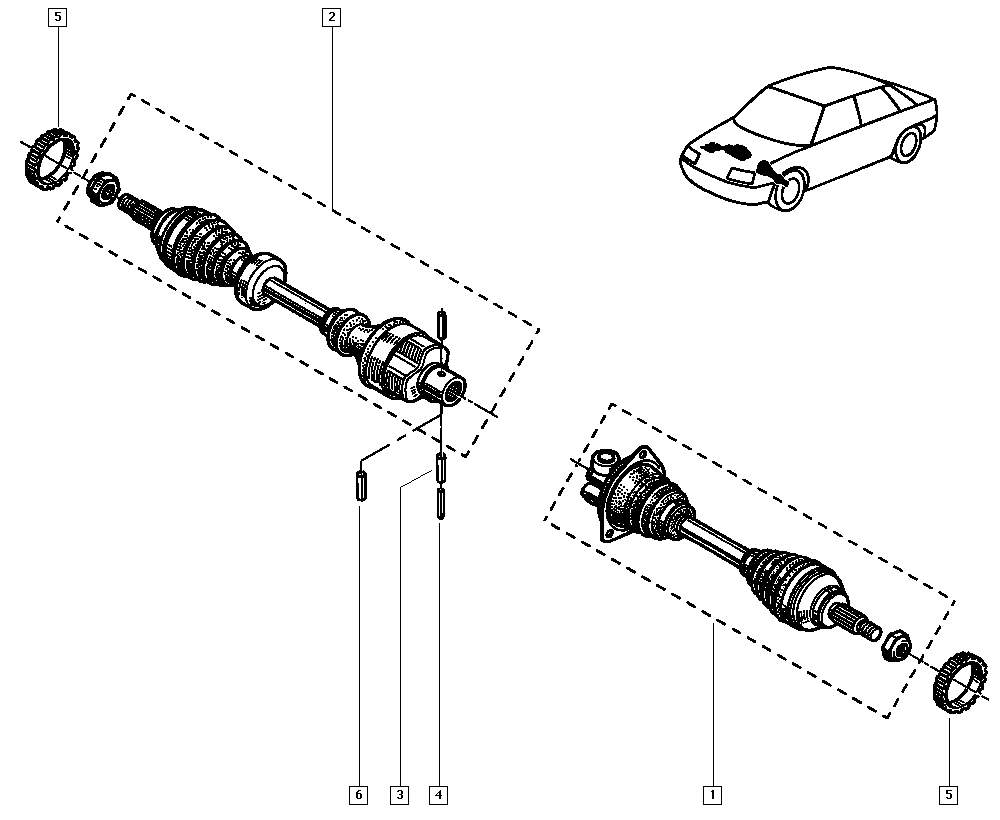 RENAULT 7701351484 - Приводной вал autospares.lv