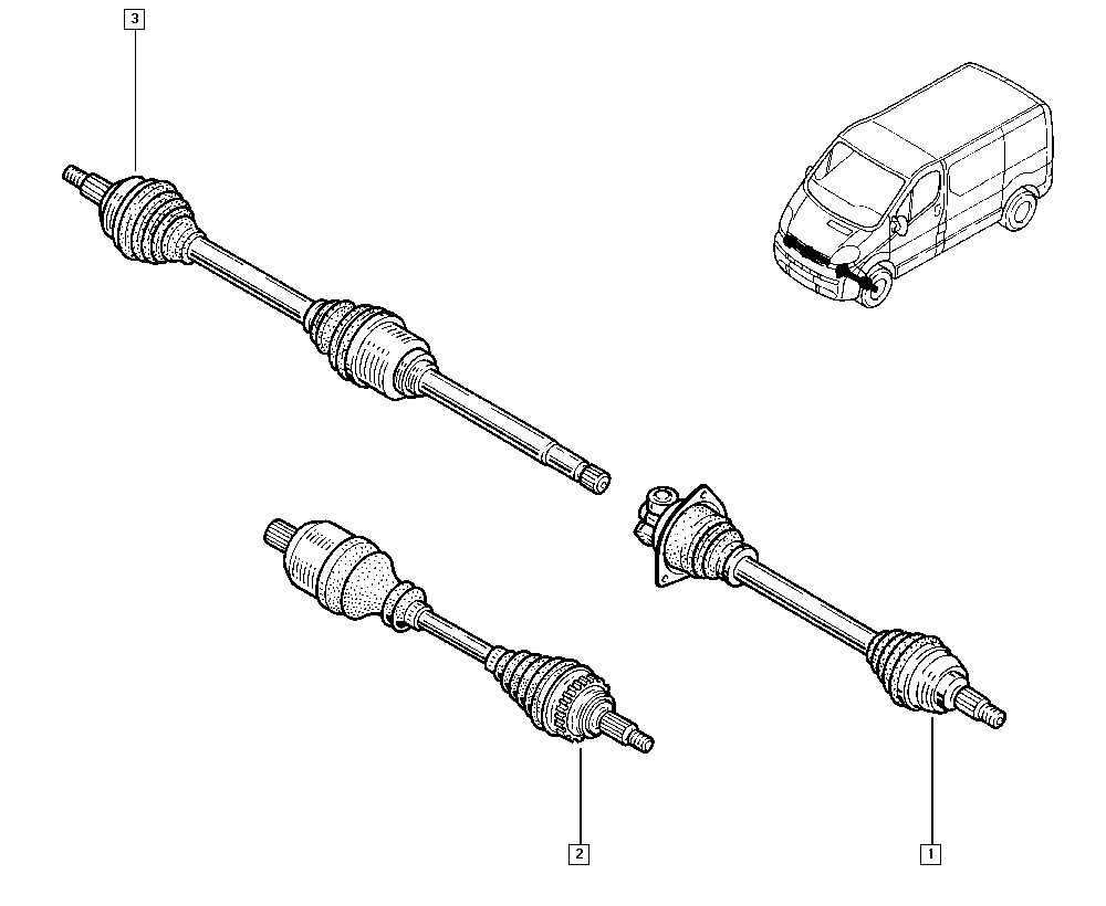 RENAULT 39100-2150R - Приводной вал autospares.lv