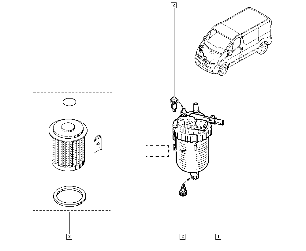 SANTANA 77 01 206 928 - Топливный фильтр autospares.lv