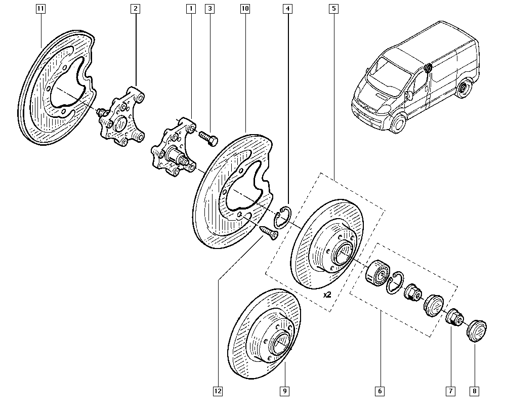 NISSAN 7701206849 - Подшипник ступицы колеса, комплект autospares.lv