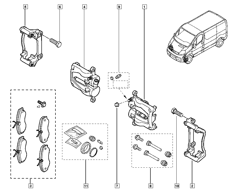 RENAULT 7701051808 - Тормозной суппорт autospares.lv