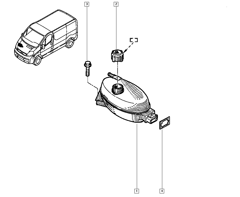 RENAULT 77 01 206 774 - Компенсационный бак, охлаждающая жидкость autospares.lv