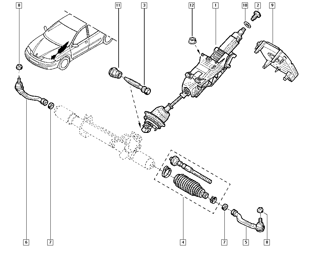 Vauxhall 7701049283 - Наконечник рулевой тяги, шарнир autospares.lv