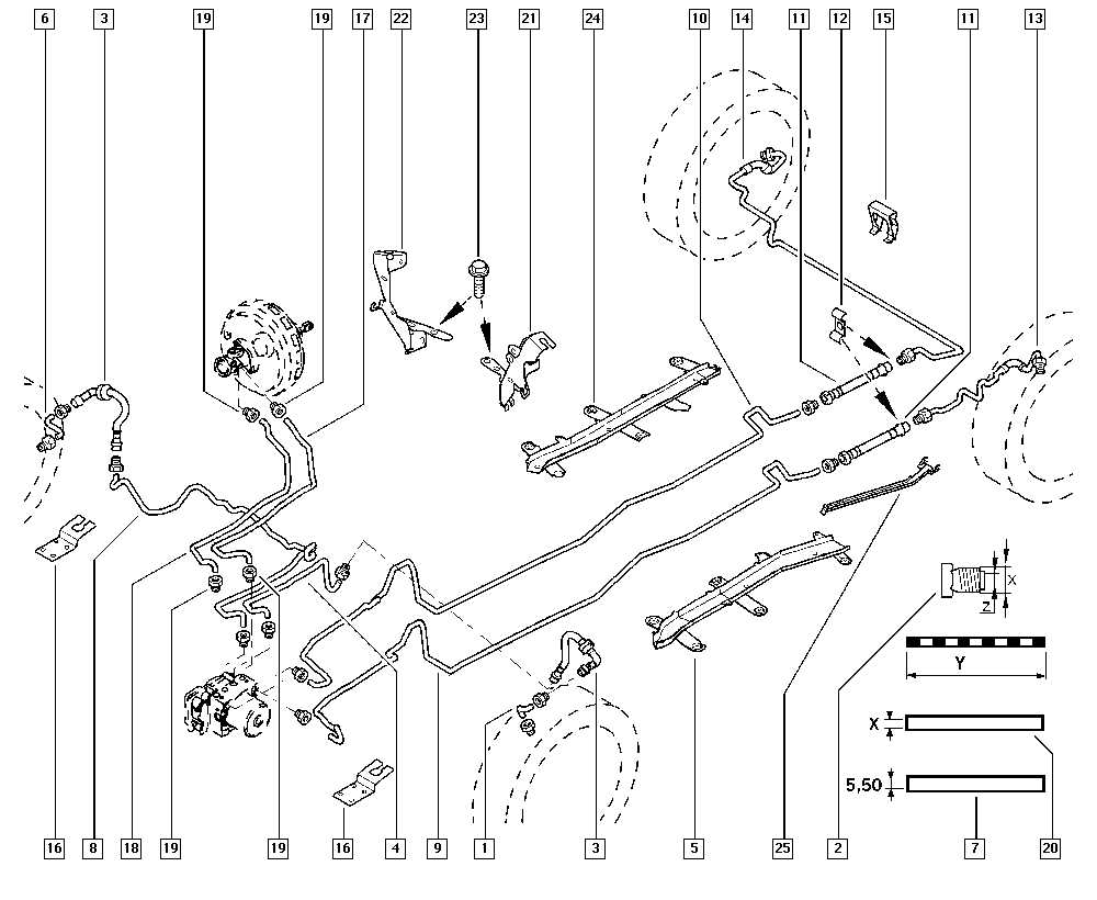 RENAULT 3801815000 - Тормозной шланг autospares.lv