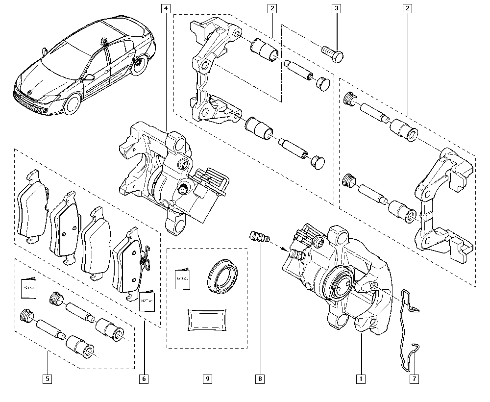 RENAULT TRUCKS 7701049284 - Комплектующие для колодок дискового тормоза autospares.lv