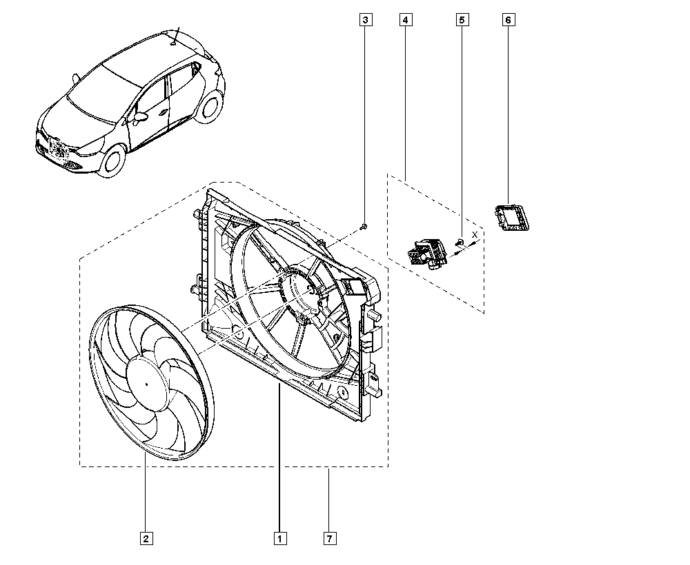 NISSAN 214816703R - Вентилятор, охлаждение двигателя autospares.lv