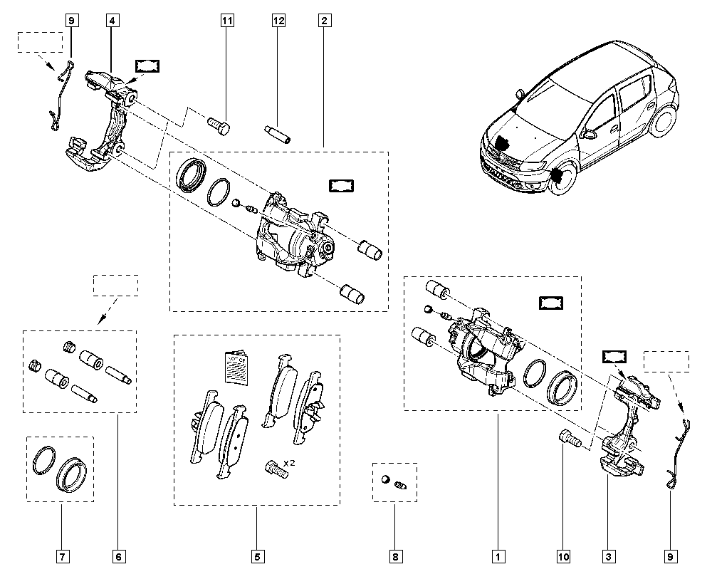 DACIA 41 06 025 81R - Тормозные колодки, дисковые, комплект autospares.lv