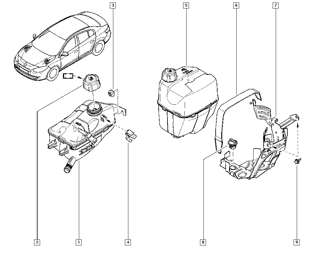 RENAULT 217100005R - Компенсационный бак, охлаждающая жидкость autospares.lv