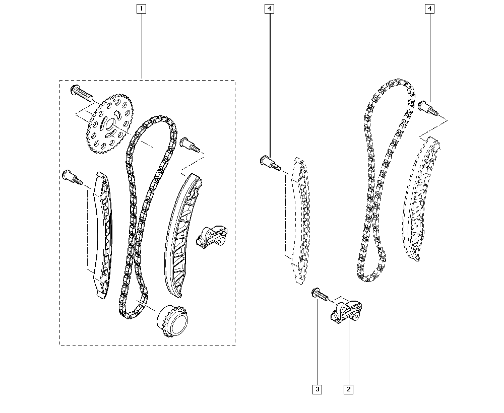 RENAULT 130C19924R - Комплект цепи привода распредвала autospares.lv