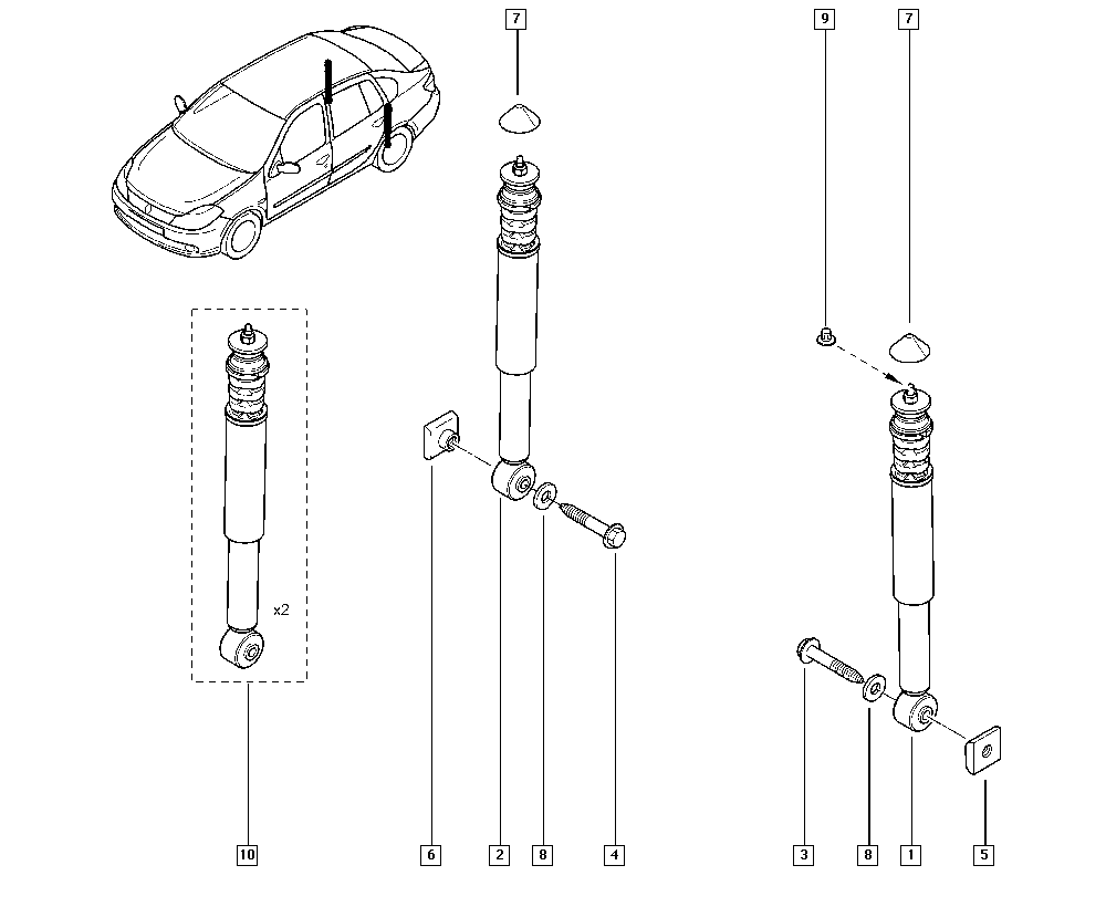 RENAULT 8200737471 - Амортизатор autospares.lv