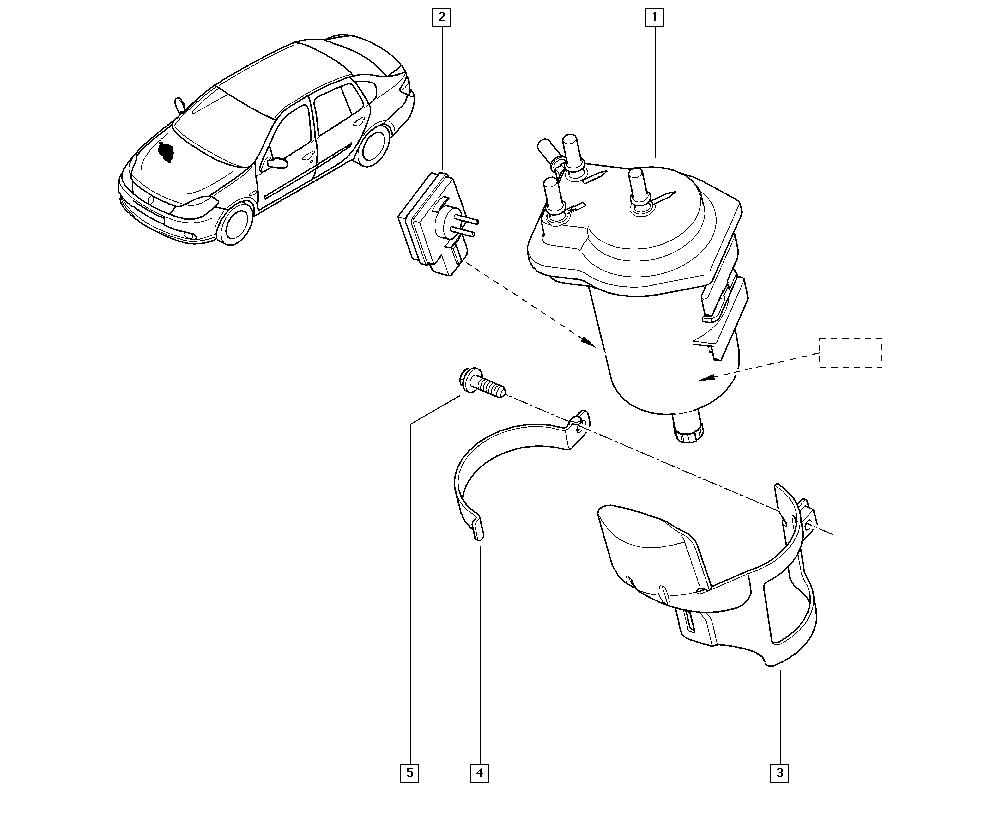 RENAULT 82 00 458 337 - Топливный фильтр autospares.lv