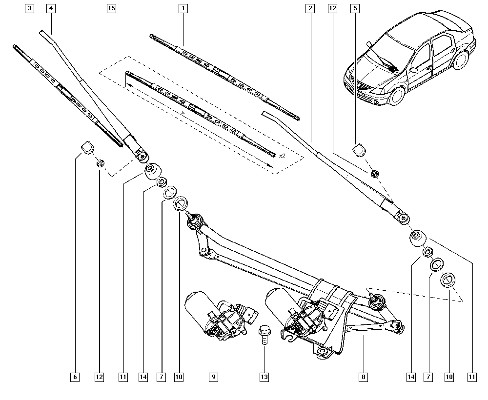 NISSAN 288907150R - Щетка стеклоочистителя autospares.lv