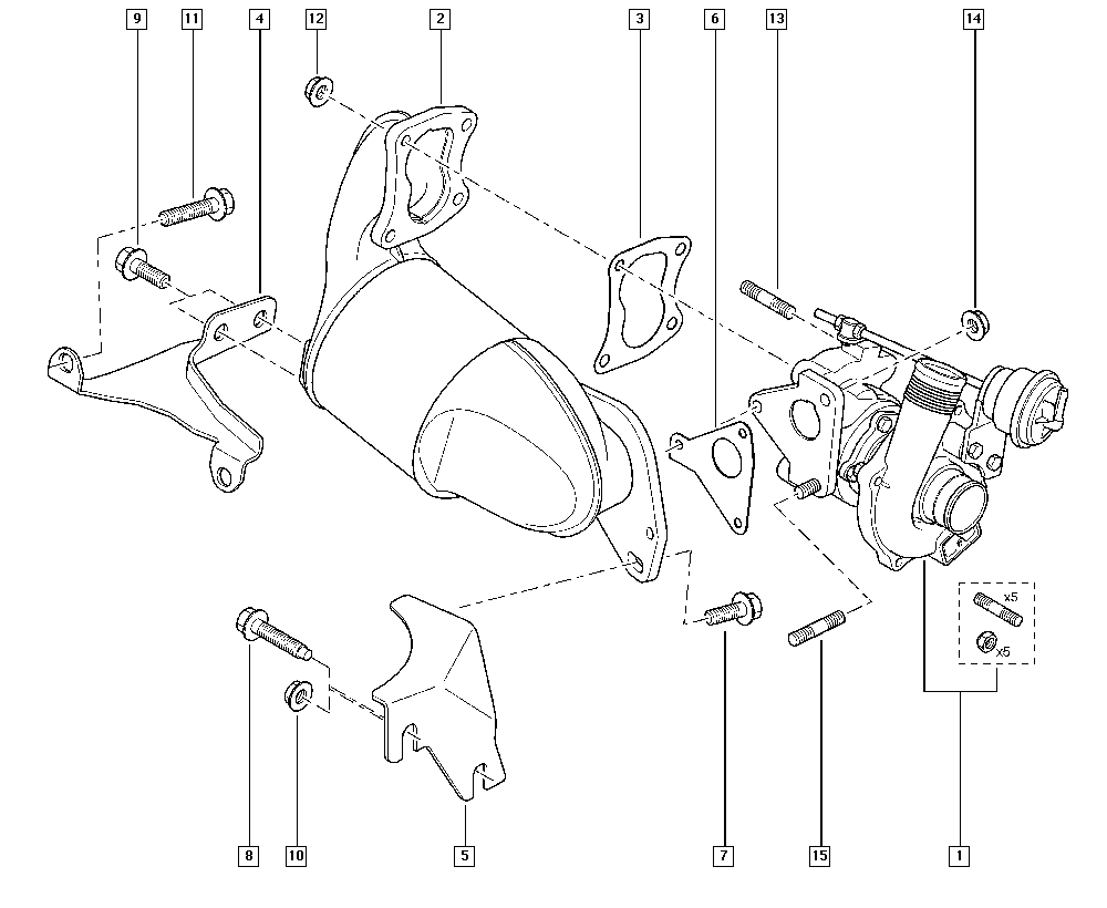 NISSAN 7701476883 - Турбина, компрессор autospares.lv