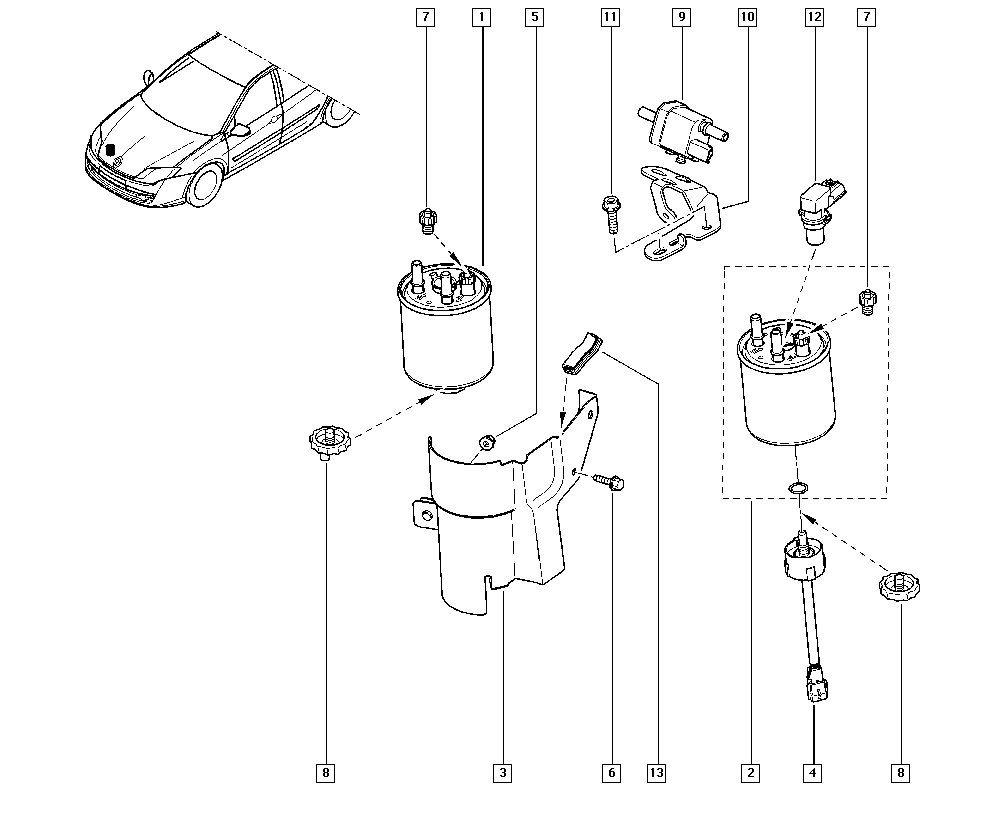 RENAULT 16 40 039 78R - Топливный фильтр autospares.lv