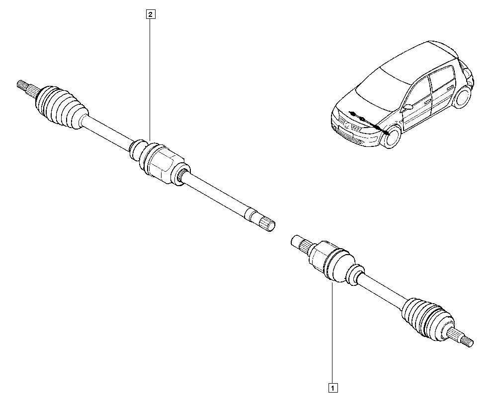 RENAULT 8200330413 - Приводной вал autospares.lv